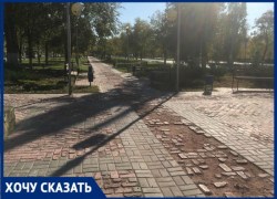 Прогулка по пересеченной местности: пешеходную дорожку под окнами администрации просят починить жители Кировского района Прогулка по пересеченной местности: пешеходную дорожку под окнами администрации просят починить жители Кировского района