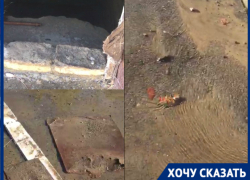 Жители Ворошиловского района Волгограда показали на видео, как из-за прорванной трубы затопило двор Жители Ворошиловского района Волгограда показали на видео, как из-за прорванной трубы затопило двор