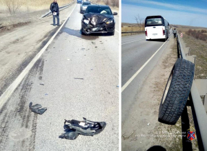 У автобуса оторвало колесо на трассе в Камышине У автобуса оторвало колесо на трассе в Камышине