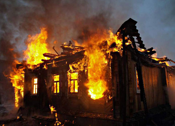 Гражданин Волгоградской области сгорел вместе с домом
