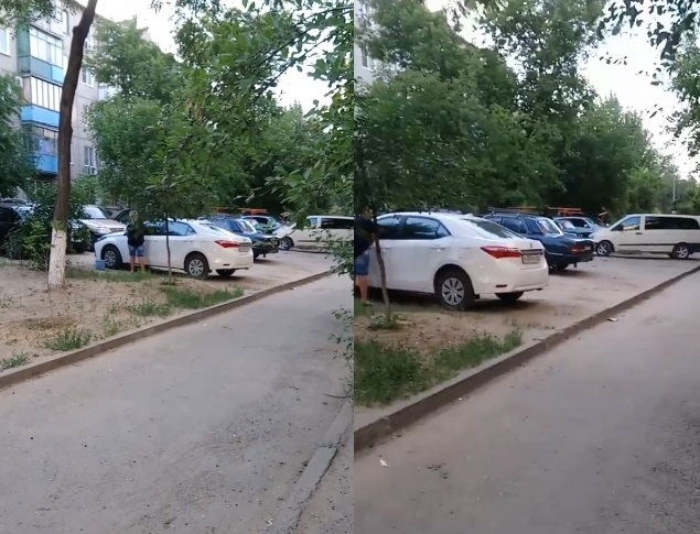 Моющая автомобиль прямо на детской площадке волгоградка попала на видео Моющая автомобиль прямо на детской площадке волгоградка попала на видео