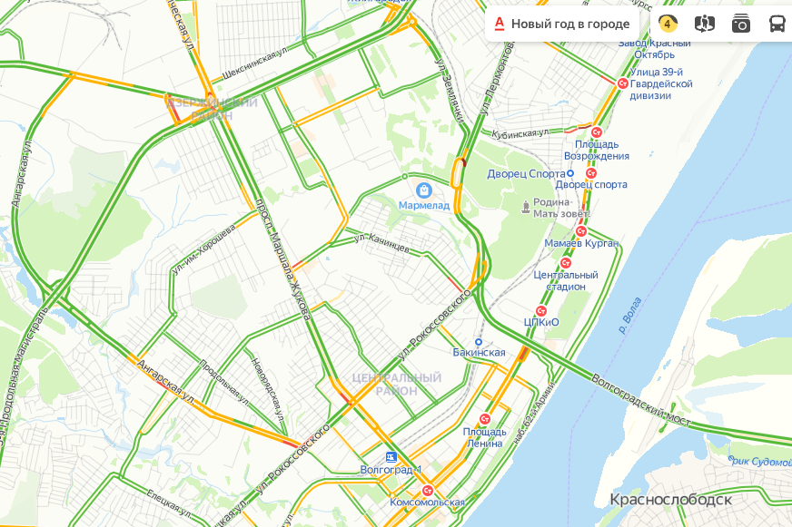 Пробки в волгограде в реальном времени. Пробки Волгоград. Пробка на Волгоград в навигаторе.